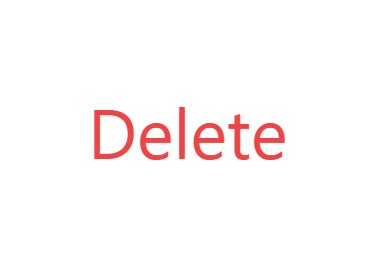 Delete button displayed next to the share button on a post
